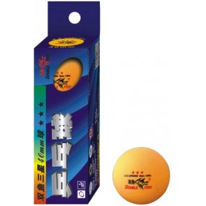 Double Fish Super 3-Star Tischtennis-Bälle 3er orange